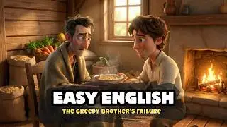 The Greedy Brother's Failure - Easy English Listening Story for Beginners (A2 Level)