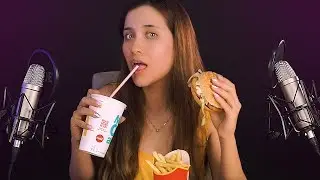 Cenamos hamburguesas de McDonald juntos | ASMR Español | Asmr with Sasha