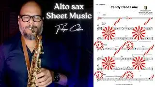 Candy Cane Lane (Sia) | Alto Sax and Piano | Instrumental | Sax cover | Christmas sheet music | Pdf