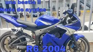 Yamaha R6 2004 REVIEW y PRUEBA de MANEJO en ESPAÑOL!! Nada de AYUDAS ELECTRÓNICAS #yamaha #yamahar6
