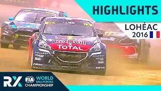 Rallycross Highlights 2016 : World RX of Loh&eacute;ac in France. S&eacute;bastien Loeb in rallycross final.