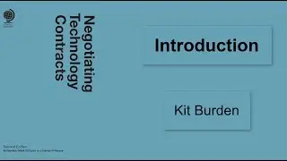 An introduction to the new edition of Negotiating Technology Contracts