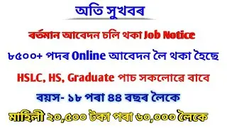 Latest Assam & Central Government Jobs Recruitment 2019 In 8000+ Vacancy For 10th, 12th, Graduate Pa