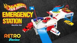 Hot Wheels Emergency Station Sto & Go Playset (1989) - Unboxing and Build Retro Review