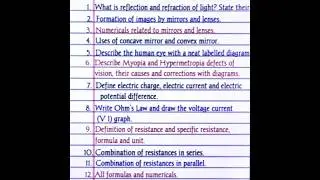 Class 10 Physics All Important Topics | Complete Revision for Board Exam 2026 | 10th Toppers Hub