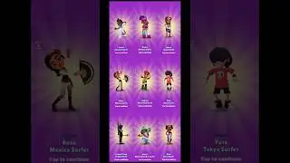 All the characters & outfits I unlocked in Washington DC update! @subwaysurfers @thienender