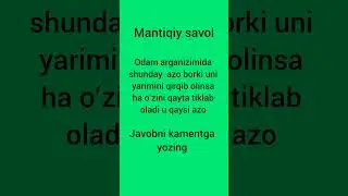 Mantiqiy savol Boshqotirma jumboq matematika #matematika #iqtes #testlar