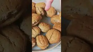Walnut Shaped Cookies filled with biscoff - EASY #shorts #walnut #cookie #easy #baking