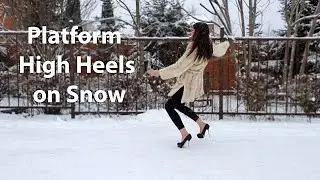 Platform High Heels Snow Walk, High Heels on Snow, High Heels Snow Walk (# 956)