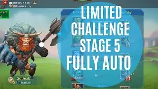 Lords Mobile Barbarian Limited Challange Stage 5 Fully Auto