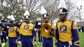 Warren Easton Marching Band 2024 Pre parare performance @ Rex Parade (HD) 4K