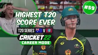 САМЫЙ ВЫСОКИЙ РЕЗУЛЬТАТ T20 &mdash; РЕЖИМ КАРЬЕРЫ CRICKET 22 #59
