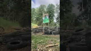 Стрельба патроном техкрим пуля гризли 35 грамм, через парадокс, 50 метров