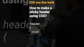 how to make the header sticky using CSS || CSS tutorial for beginners in hindi