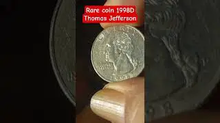 Rare coin 1998D 25c USA Thomas Jefferson, fenomenal error? please follow and like for #coin #history