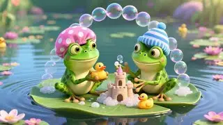 Bath Time Frogs Splash in a Soapy Pond | Bath Song for Kids | Nursery Rhymes & Songs for Children