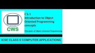 ch1 Introduction to Object Oriented Programming Concepts  - Object Oriented   Programming