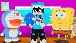 ماين كرافت لكن اعتنينا بسونيك الصغير يوم كامل !!؟ ⚡😍