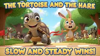 The Tortoise and The Hare 🐢🐇 Slow and Steady Wins the Race | Story Nursery Rhymes for Kids | HappyTi