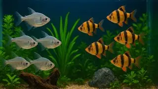 Widow tetra aquarium setup || Tiger barb aquarium setup || small fish aquarium setup || tank setup