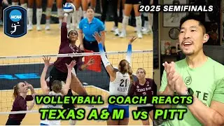 Coach Reacts to Texas A&M vs Pitt | NCAA 2025 Semifinals Women&rsquo;s Volleyball