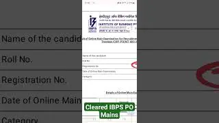 IBPS 2024 PO mains Scorecard 15 marks more than cutoff #ibps #ibpspo #banking #bank