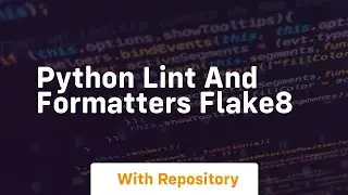 Python lint and formatters flake8