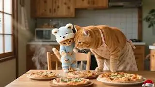 Mama Cat’s Pizza Class 🍕, Ginger Kitten Becomes the Chef & Hosts Friends 🎉🐾 | Funny Cat Videos
