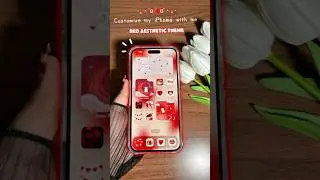 iOS 18 aesthetic Customization 🍒🍄theme icons, widgets,  home screen, lock screen customization #yt