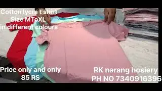 Cotton lycra t shirt IN only 85 rs