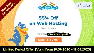 HostGator India Coupon [Freedom Sale 2020] | USE Special Discount CODE BLOGGINGJOY