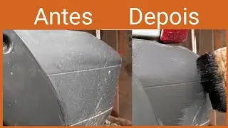 Revitalizador de plastico automotivo caseiro ressecado para-choque sem brilho fosco