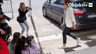 Dijana Hrkalović stigla u Specijalni sud: Beli sako, patike i FASCIKLA u ruci