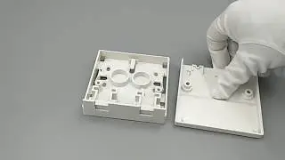 NSTB2-011 Mini 2 Port Termination Box FTTH 86*86mm Fiber Optic Wall Outlet with Shutter