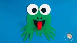 Paper Frog Craft for Kids | Handprint Craft | Animal Paper Craft | Easy Kids Crafts