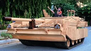 Dad Builds a Wooden Tank for His Son That Amazed the World! | Incredible DIY Project