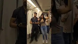 Delhi metro crazy public reaction 🙀😅 #fitpunom #youtubeshorts #delhimetro #comedy