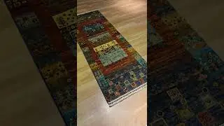 Sultani Runner Rug | 6.8 x 2.6 ft Angora Wool | Kilim Motif Design |  Handmade Turkish