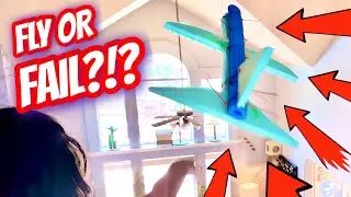 LARGE DIY Pool Noodle Plane CHALLENGE: Epic Balcony Launch!!!