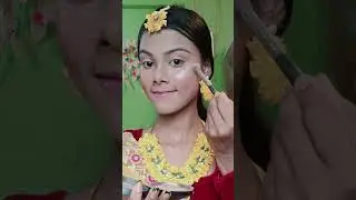 Haldi Makeup Tutorial 💛✨l #youtubeshorts #haldi #shorts #makeup