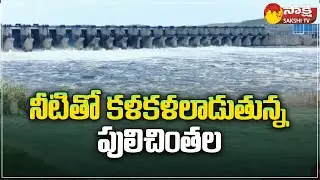 Huge Flood Water Coming To Pulichintala Project | Krishna Floods | Sakshi TV