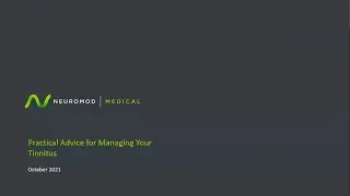 Practical Advice for Managing Your Tinnitus - Webinar