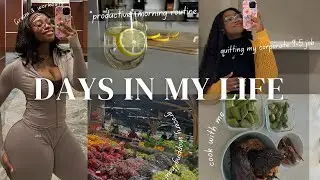 GYM VLOG: PRODUCTIVE MORNING ROUTINE|6 PACK AB WORKOUT| LIFE UPDATE|GROCERY HAUL|COOK WITH ME