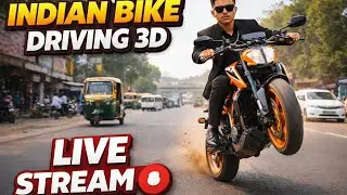 Indian Bike Driving 3D LIVE 🔴 | Free Roam City | Super Bike Stunts | Police Chase