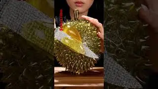 Spiked Gold Crystal ASMR in 8K, Glass Durian Slice, Molten Jelly Flow, Soft Crack Sounds #asmr #ai