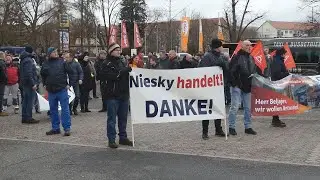 Niesky: 15. Mahnwache beim Waggonbau Niesky - LAUSITZWELLE
