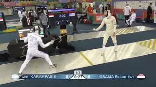 2022 230 T32 06 M E Cadets Individual Dubai UAE WCH 8 OSAMA EGY vs KARAMPASIS GRE
