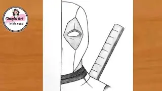 How To Draw Deadpool Easy Step By Step | Deadpool half face drawing easy tutorial with pencil | Art