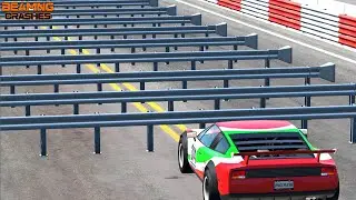 Cars vs Numerous Guardrails &ndash; BeamNG.Drive