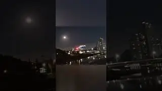 RC ERA C138 Pro Bell206 flying against the backdrop of the super full moon in the night